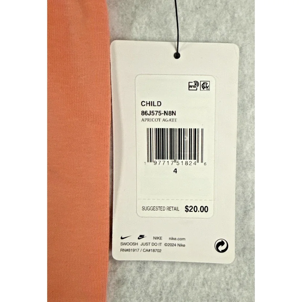 Nike Youth‎ XS 3-4 Years Apricot Agate Orange Futura Logo T Shirt NWT